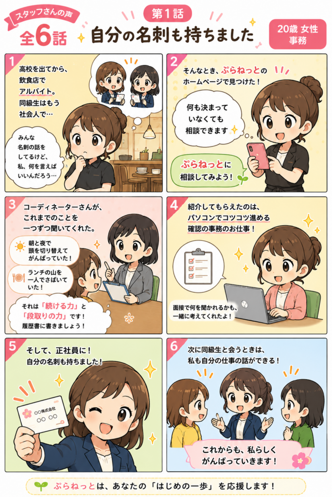 第1話 自分の名刺も持ちました（20歳 女性 事務）