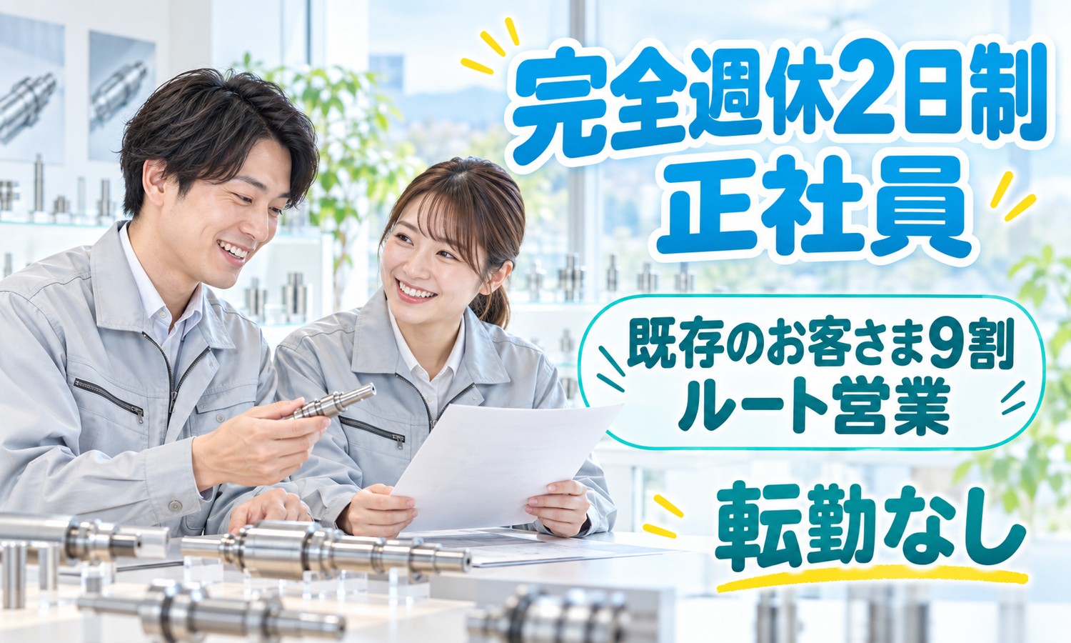 【月給30万円以上／年間休日115日／未経験OK】ルート営業・代理店営業／広島市