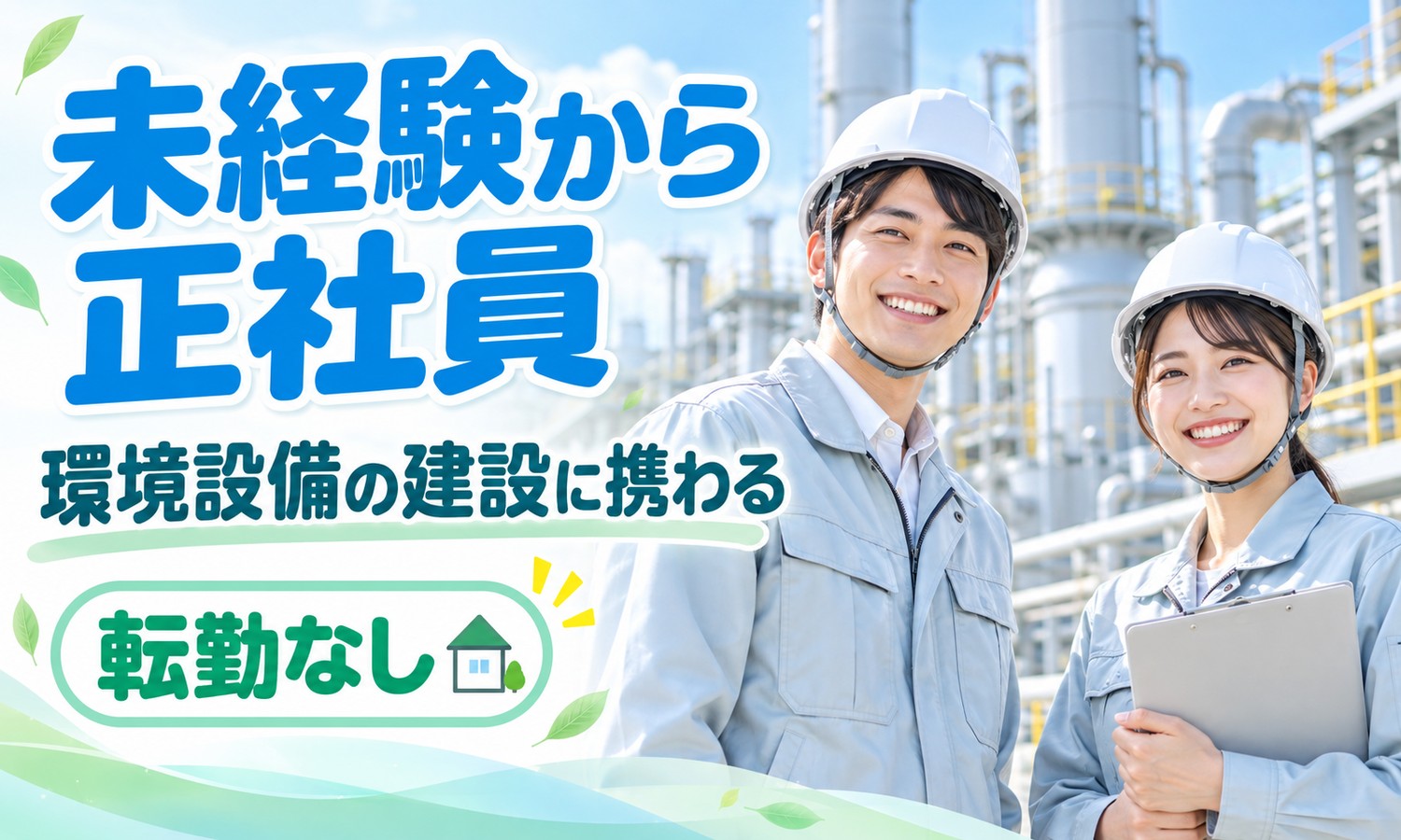 【月給31万円以上／未経験OK】施工管理・設備保守管理・環境保全／福山市