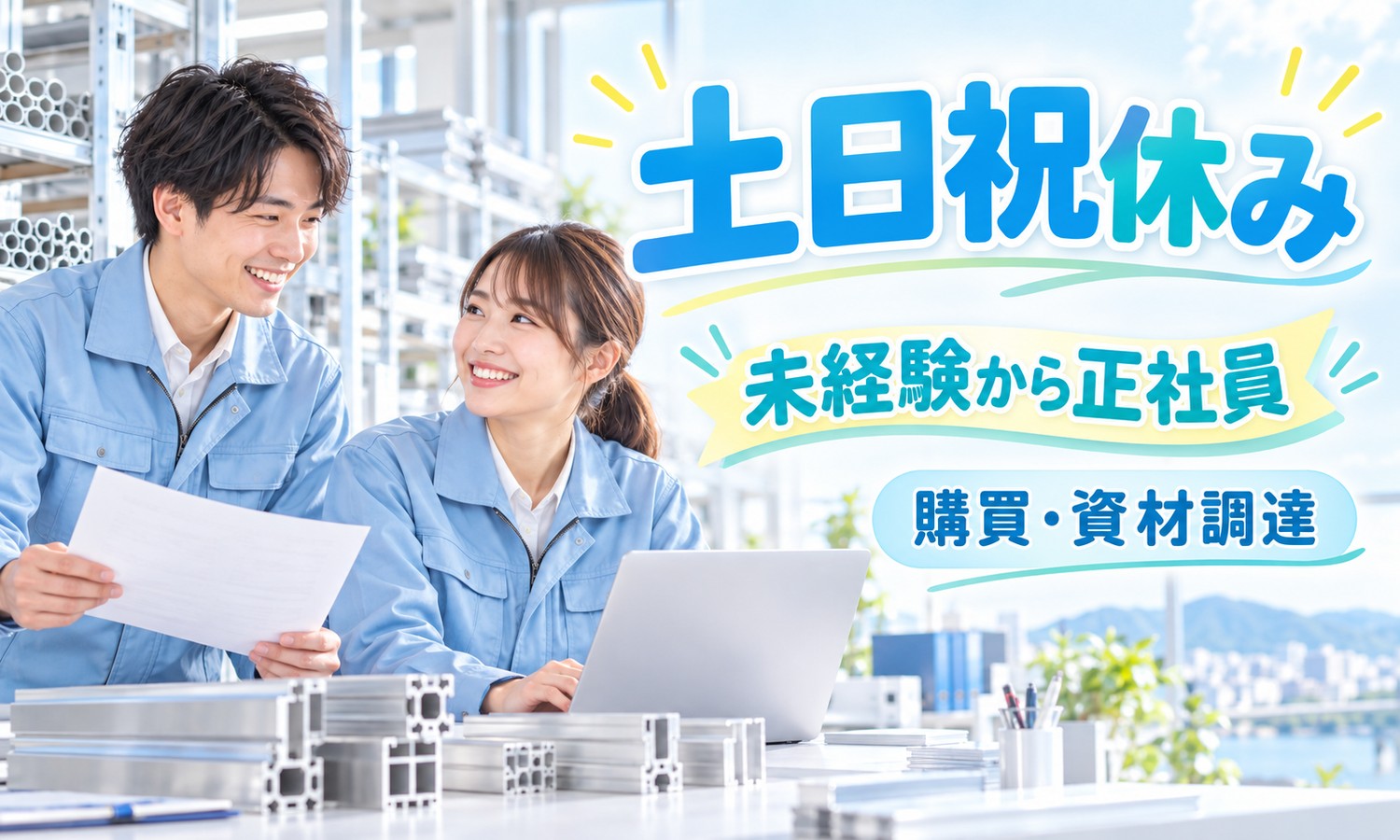 【土日祝休み／未経験OK／年間休日123日】購買・資材調達／広島市安佐北区